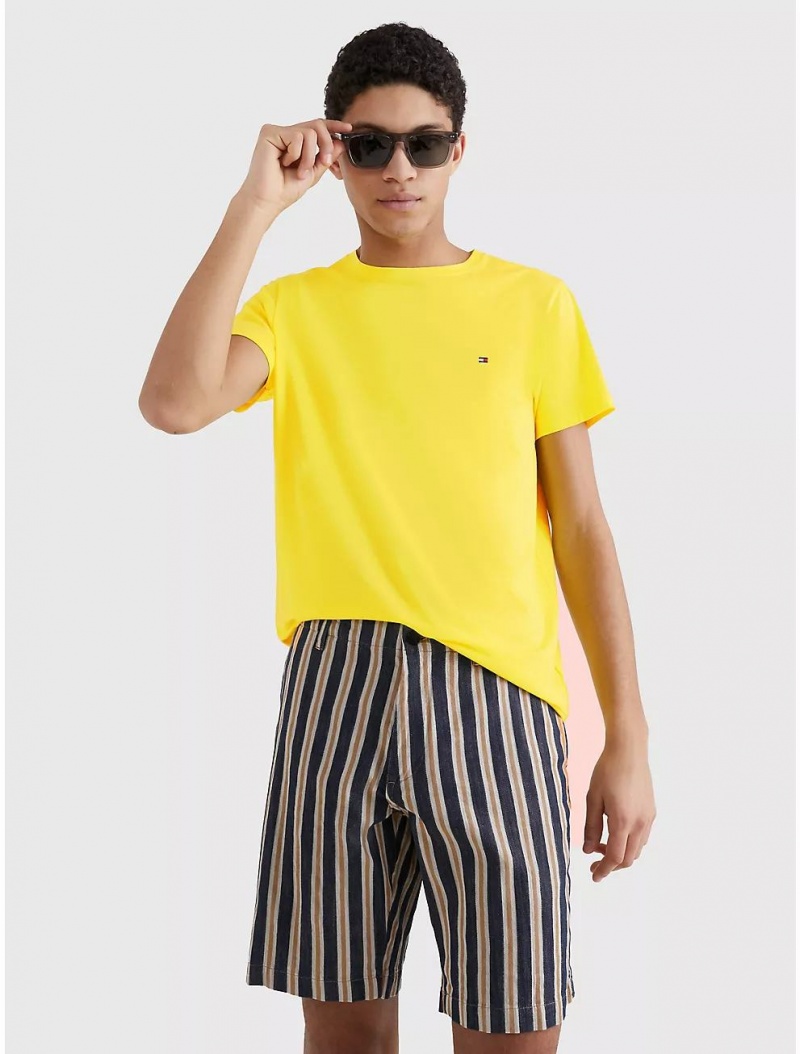 Tommy Hilfiger Extra Slim Fit Premium T-Shirt T-Shirts Vivid Yellow | 5014-ATUVH