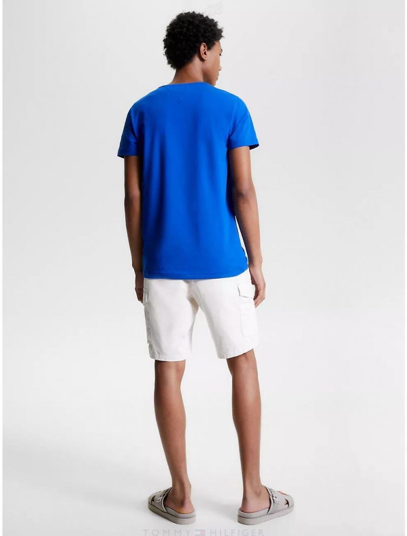 Tommy Hilfiger Extra Slim Fit Premium T-Shirt T-Shirts Ultra Blue | 1057-BJUEI