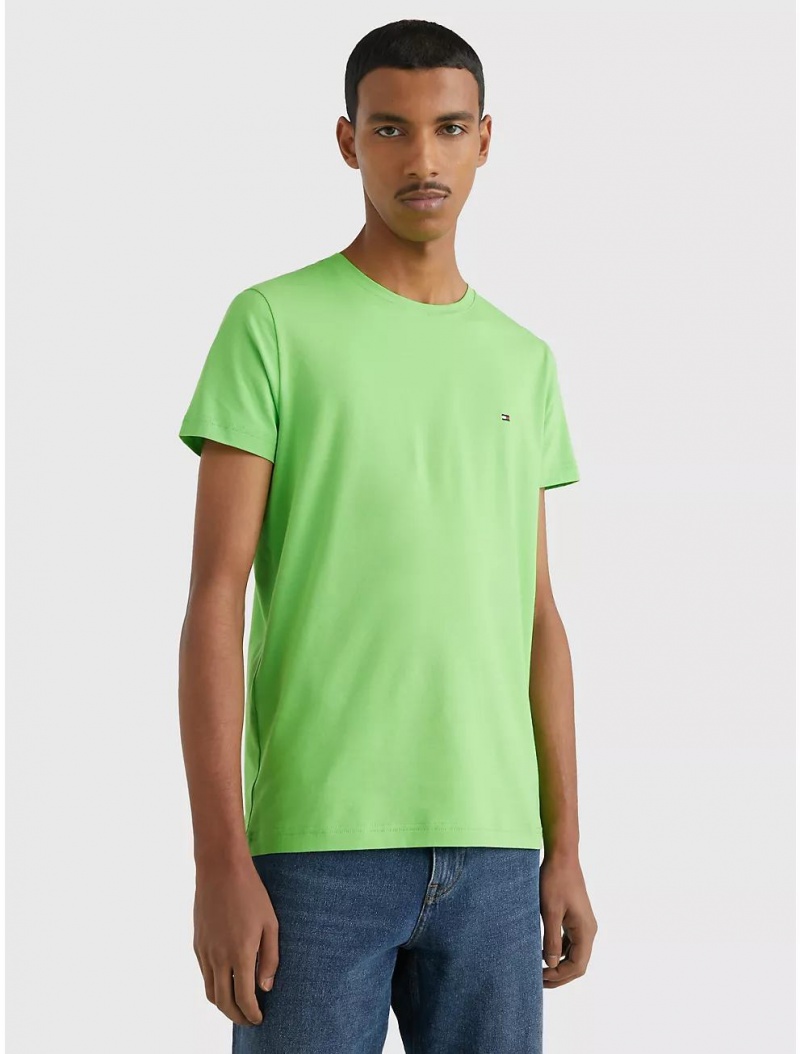 Tommy Hilfiger Extra Slim Fit Premium T-Shirt T-Shirts Spring Lime | 7842-TDXSO