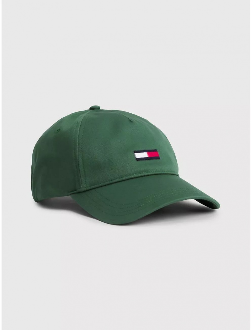 Tommy Hilfiger Flag Baseball Cap Hats Urban Green | 7639-HZETF