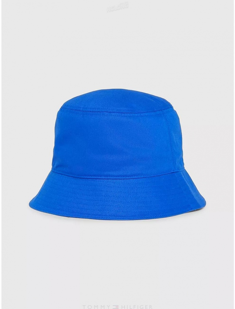 Tommy Hilfiger Flag Bucket Hat Hats Ultra Blue | 4701-QLWUF