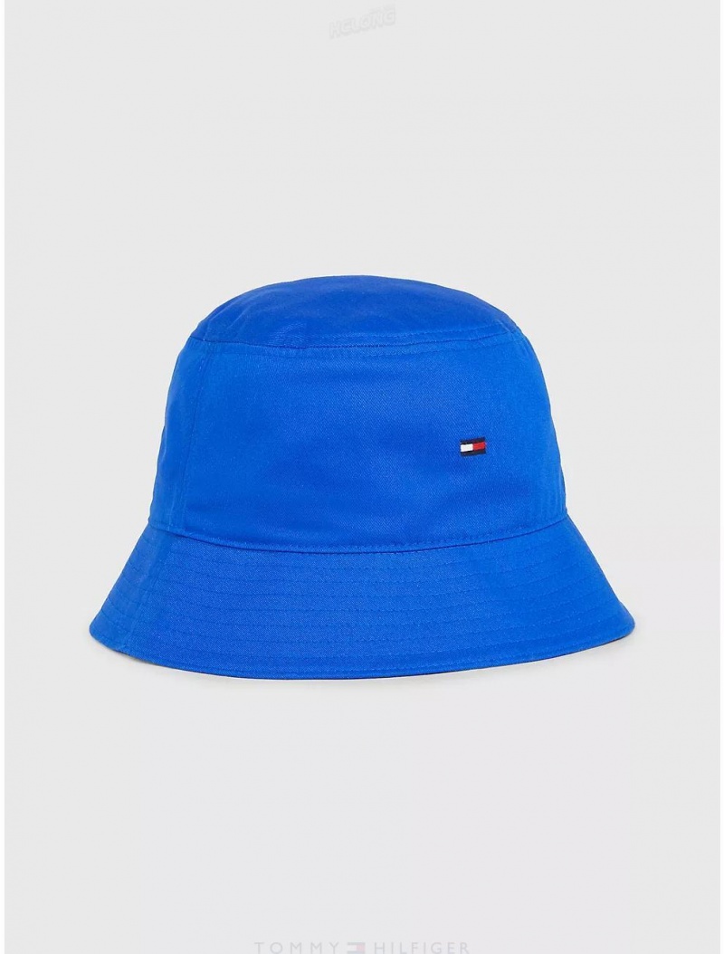 Tommy Hilfiger Flag Bucket Hat Hats Ultra Blue | 4701-QLWUF