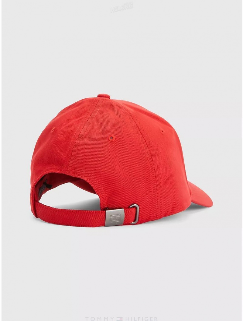 Tommy Hilfiger Flag Cap Hats Apple Red | 1263-UBSMH