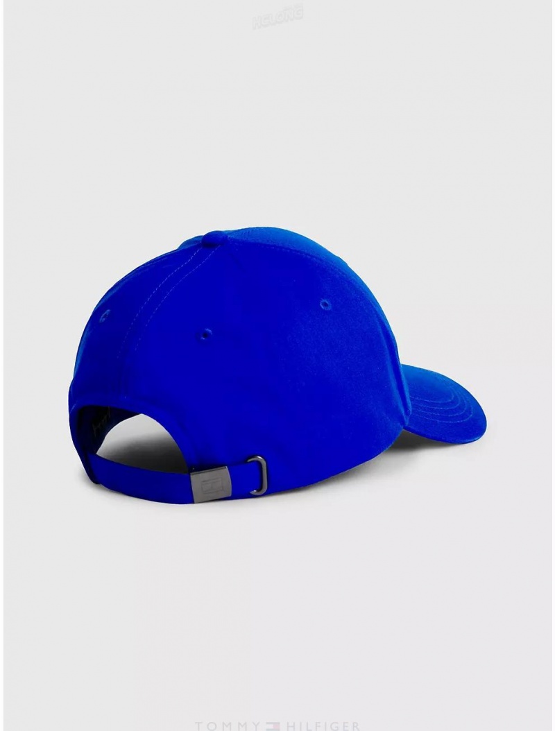 Tommy Hilfiger Flag Logo Baseball Cap Hats Ultra Blue | 7213-XBNSQ