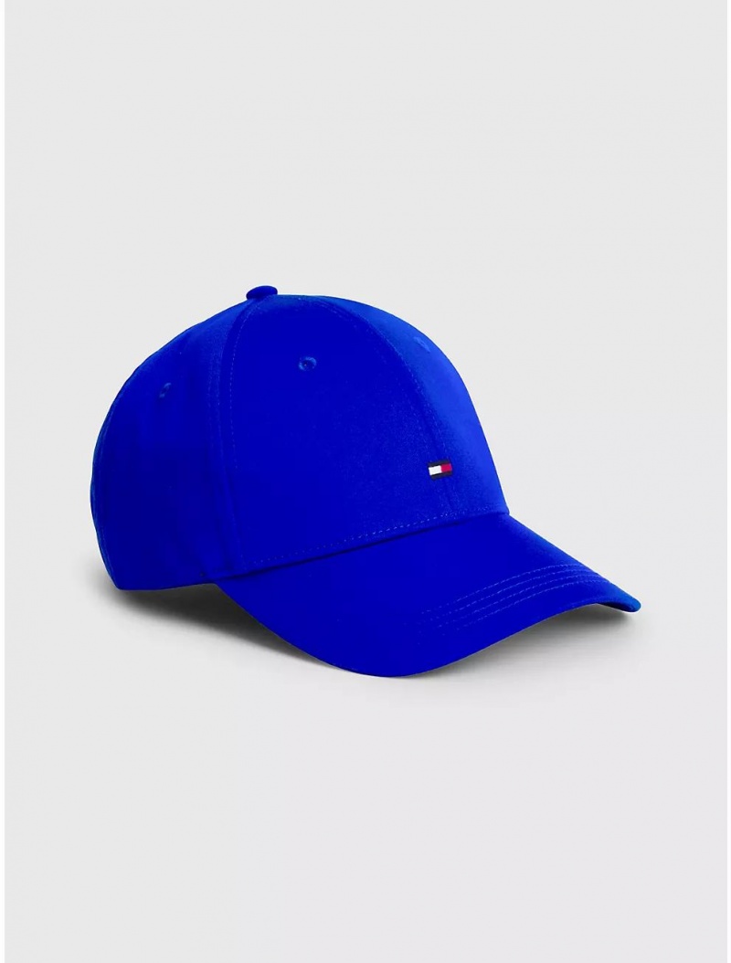 Tommy Hilfiger Flag Logo Baseball Cap Hats Ultra Blue | 7213-XBNSQ