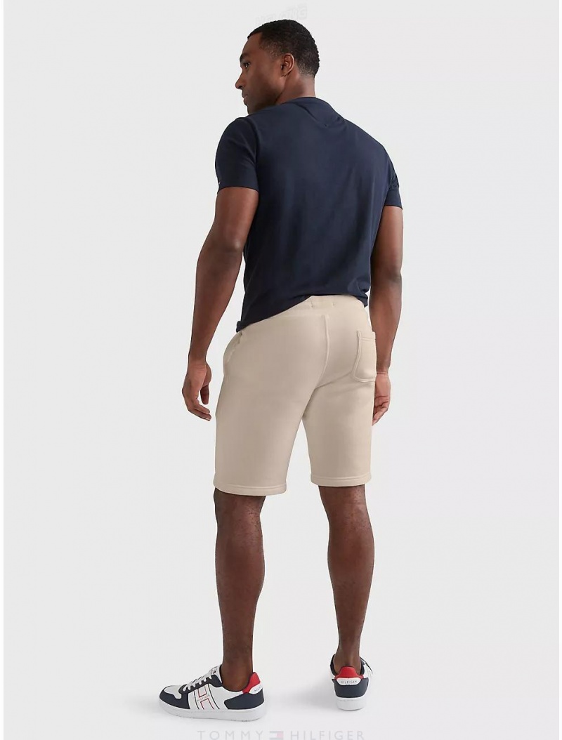 Tommy Hilfiger Flag Logo Sweatshort Pants & Shorts Mudstone | 4830-PYJLT