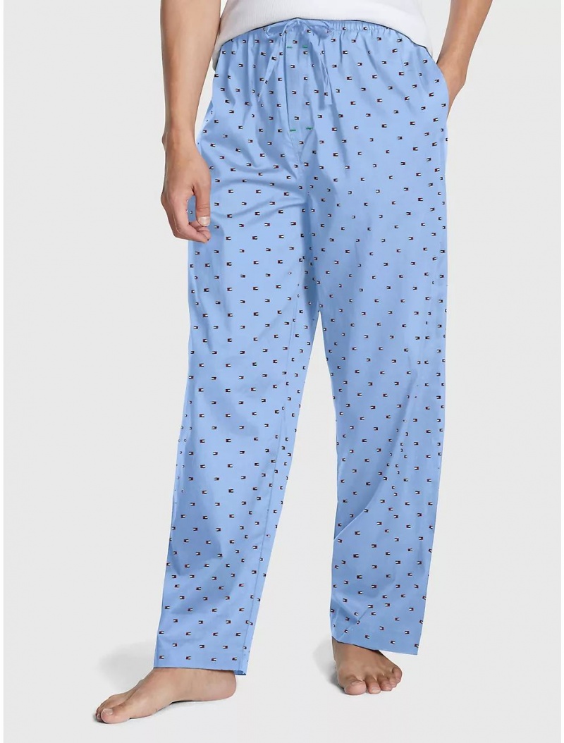 Tommy Hilfiger Flag Print Sleep Pant Sleepwear Ice | 4625-UJGEB