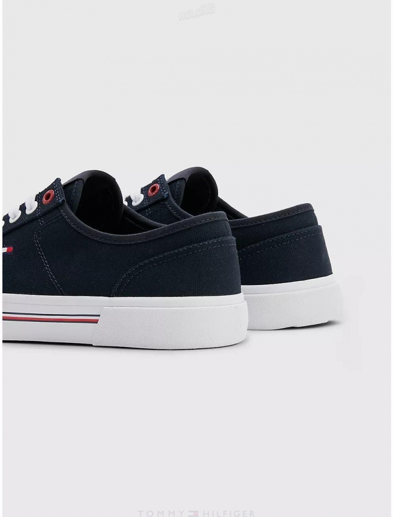 Tommy Hilfiger Flag Sneaker Shoes Desert Sky | 7634-DNIGP