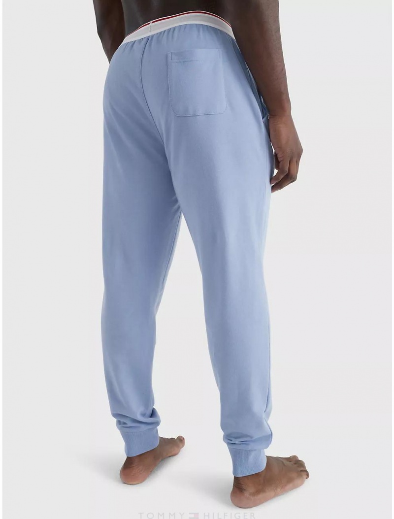 Tommy Hilfiger French Terry Lounge Jogger Bottoms Light Blue | 4897-DVCXL