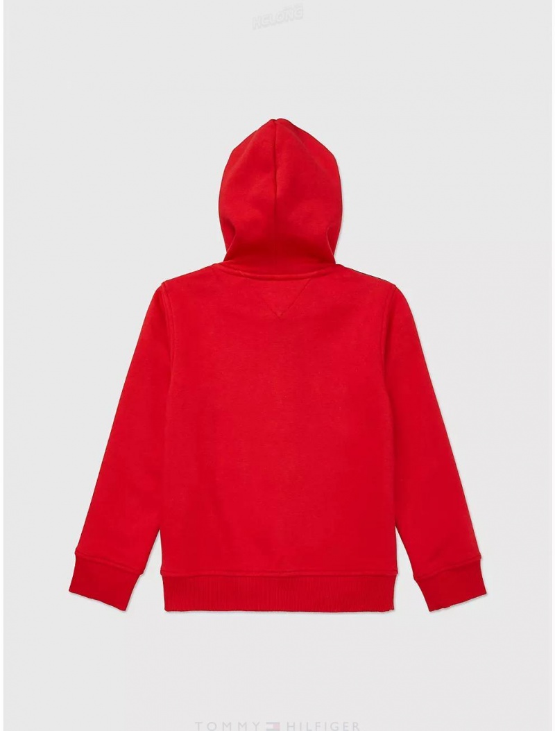 Tommy Hilfiger Glow In The Dark Hoodie Tops Apple Red | 9260-GFDUC