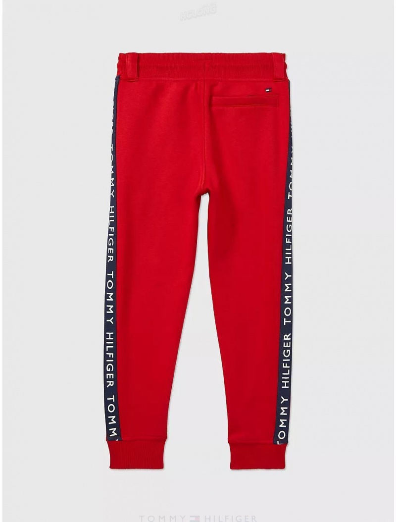 Tommy Hilfiger Glow In The Dark Sweatpant Bottoms Apple Red | 6420-XFURZ