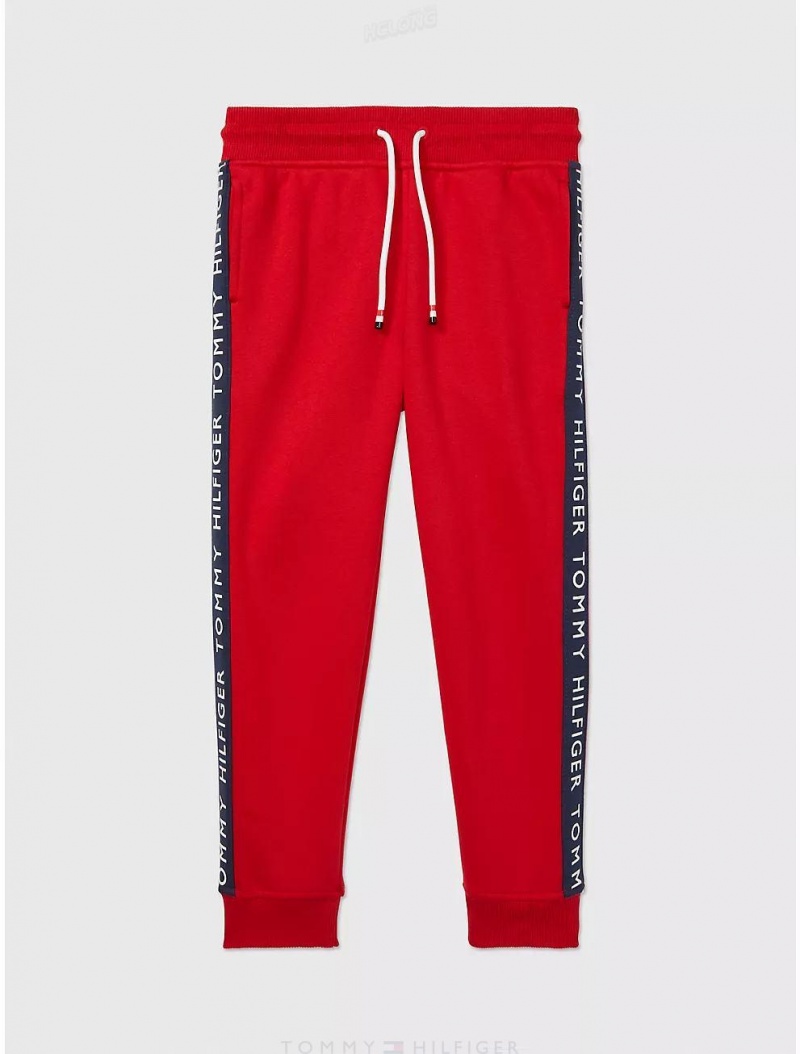 Tommy Hilfiger Glow In The Dark Sweatpant Bottoms Apple Red | 6420-XFURZ