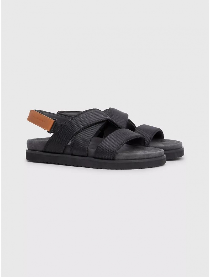 Tommy Hilfiger Heel Strap Sandal Shoes Black | 9470-AWFOI