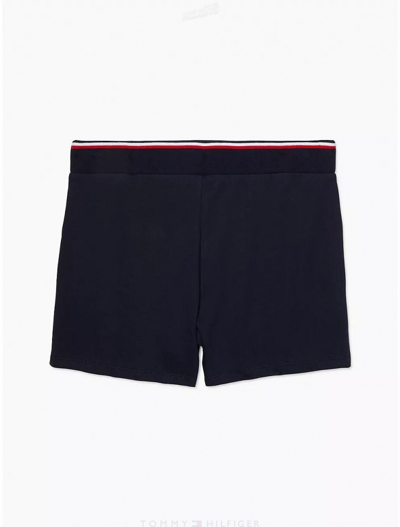 Tommy Hilfiger High Waisted Short Bottoms Masters Navy | 7649-KLHAU