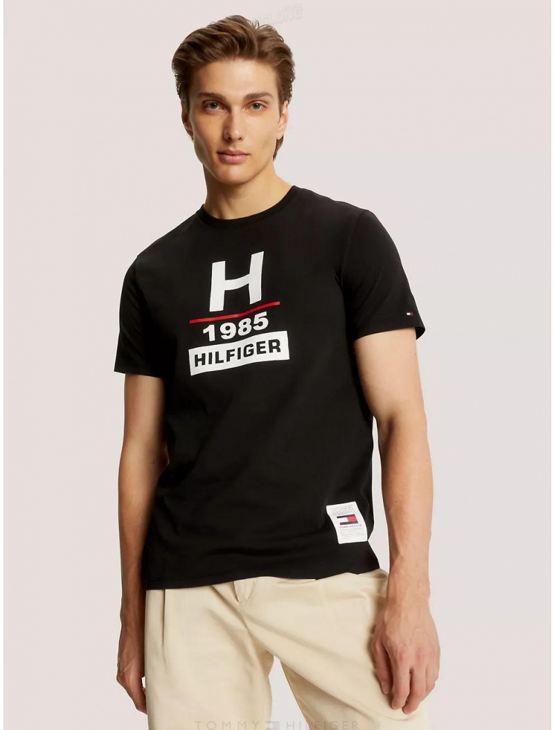 Tommy Hilfiger Hilfiger 85 T-Shirt T-Shirts Dark Sable | 9327-UEDYV