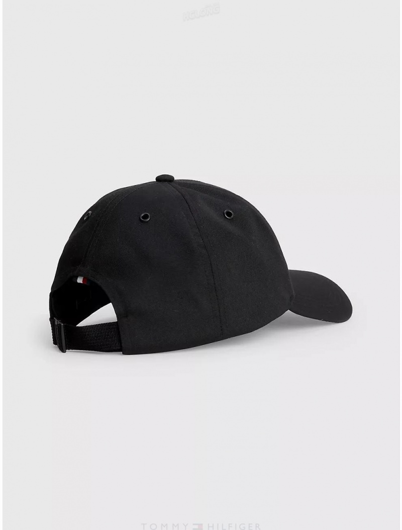 Tommy Hilfiger Hilfiger Baseball Cap Hats Black | 8615-QLXBG