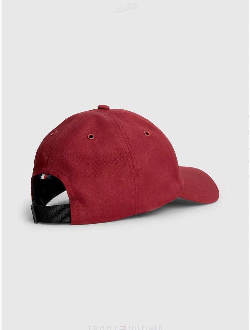 Tommy Hilfiger Hilfiger Baseball Cap Hats Rouge | 5913-XDLZR