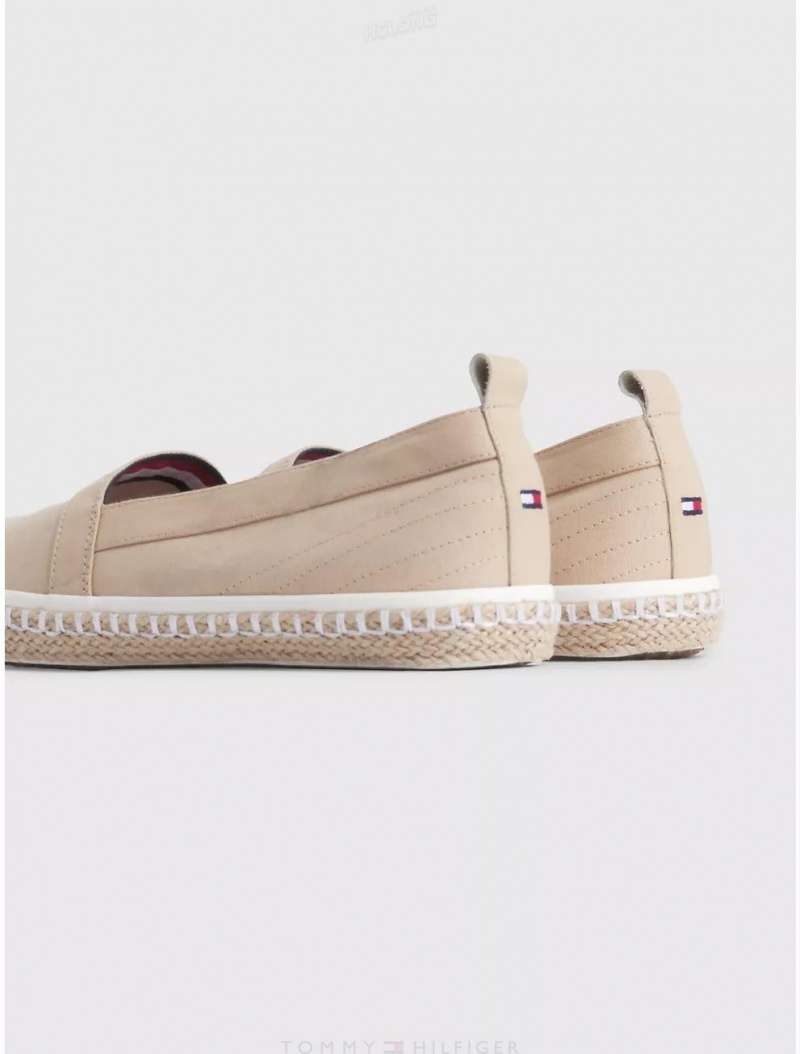 Tommy Hilfiger Hilfiger Espadrille Shoes Clayed Pebble | 6021-FGBDA