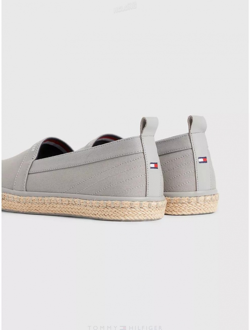 Tommy Hilfiger Hilfiger Espadrille Shoes Antique Silver | 0732-NJAWG