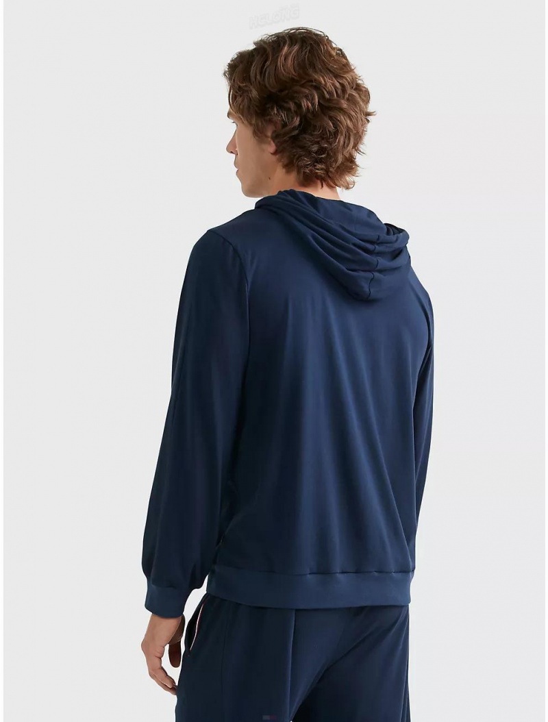 Tommy Hilfiger Hilfiger Lounge Hoodie Sleepwear Dark Navy | 2456-OETPV