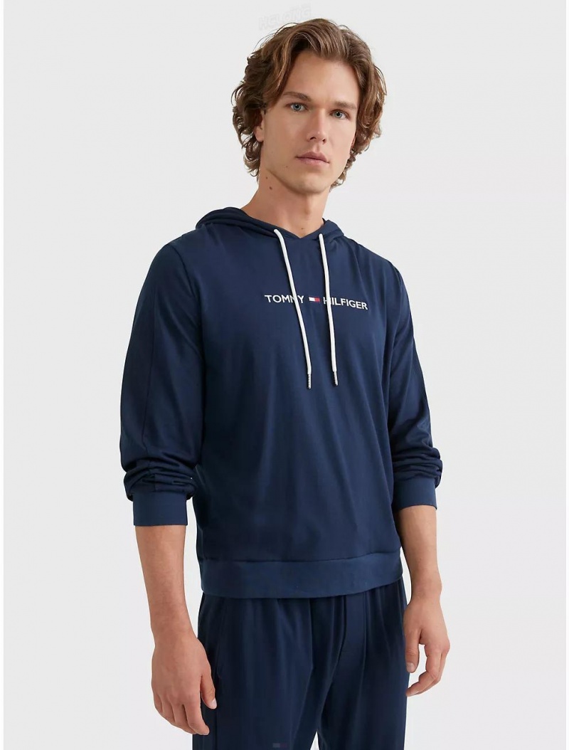 Tommy Hilfiger Hilfiger Lounge Hoodie Sleepwear Dark Navy | 2456-OETPV