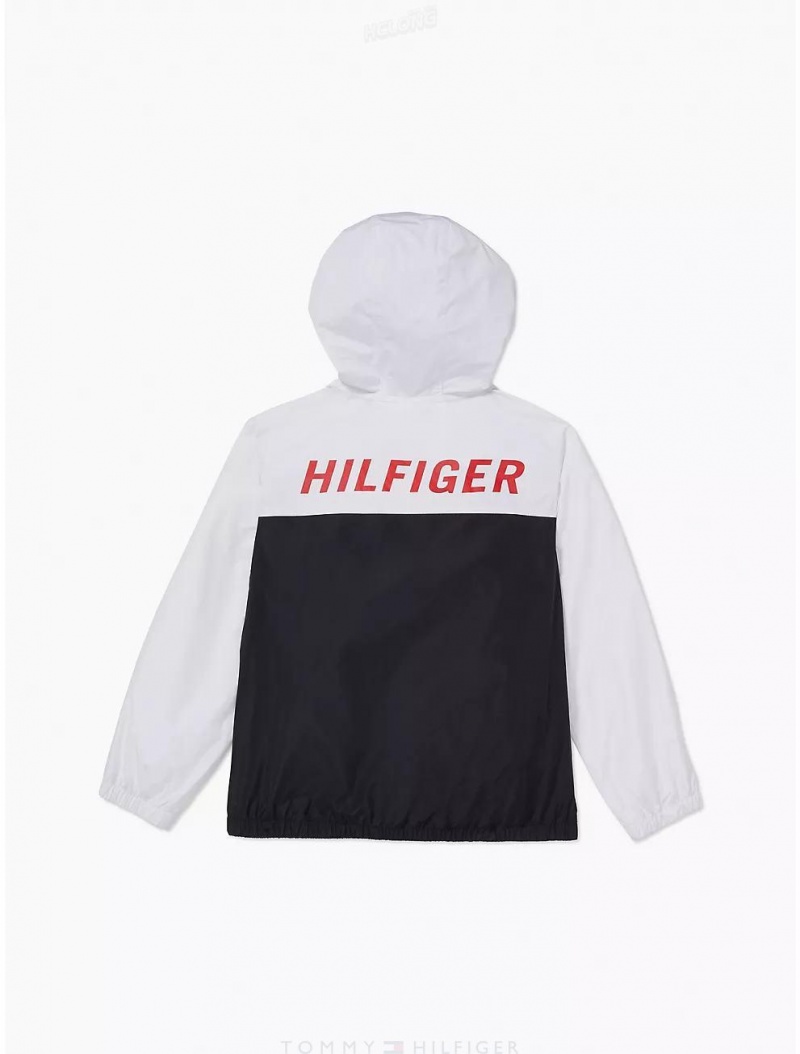 Tommy Hilfiger Hilfiger Packable Jacket Jackets Bright White/Deep Black | 0694-KUJLX