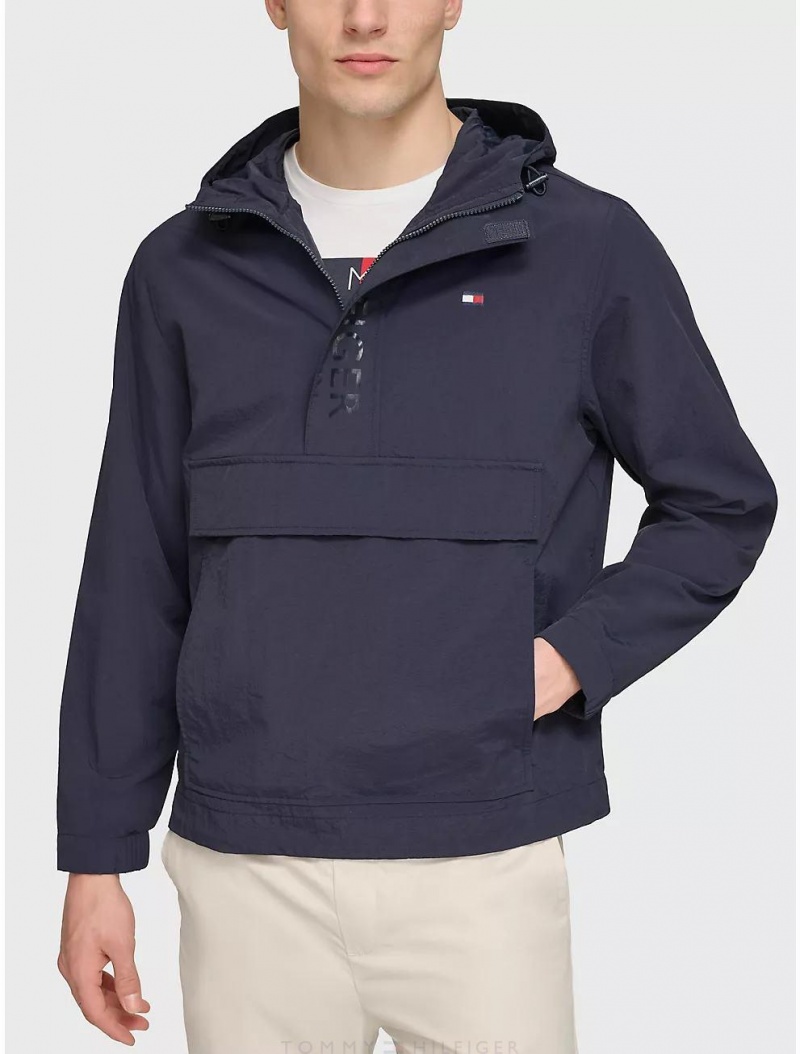 Tommy Hilfiger Hilfiger Pullover Tech Jacket Jackets Navy | 0741-MLTBE