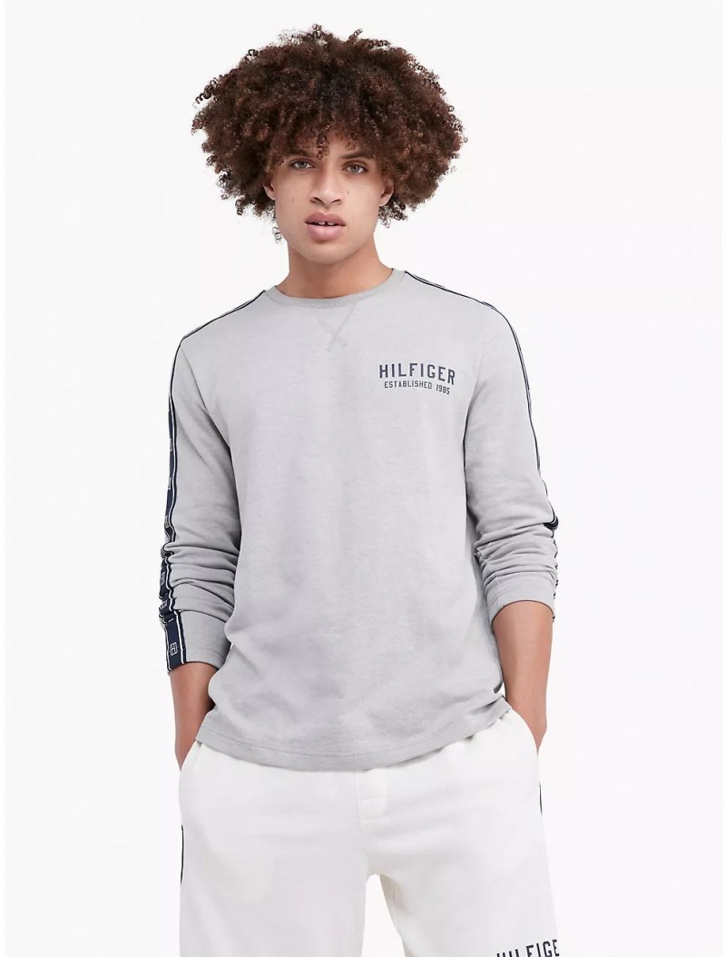 Tommy Hilfiger Hilfiger Sleep Crewneck Sleepwear Grey Heather | 4695-JKPWR