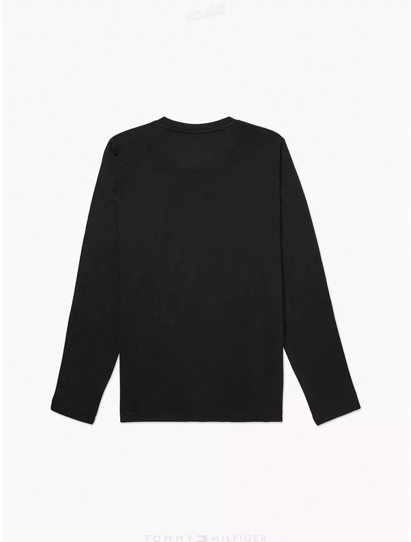 Tommy Hilfiger Hilfiger Sleep Crewneck Sleepwear Black | 6849-CVKJM