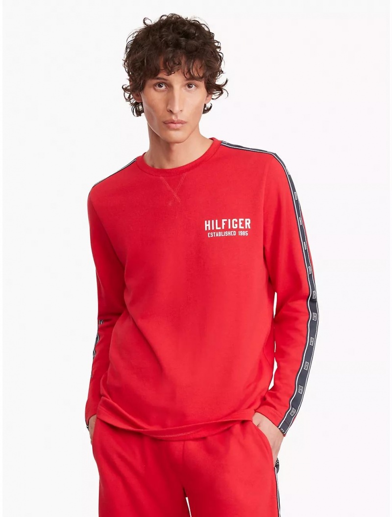 Tommy Hilfiger Hilfiger Sleep Crewneck Sleepwear Primary Red | 8315-ROKSD