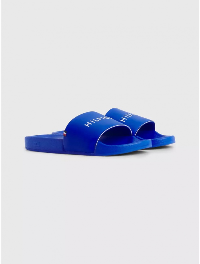 Tommy Hilfiger Hilfiger Slide Shoes Ultra Blue | 1304-YRWBA