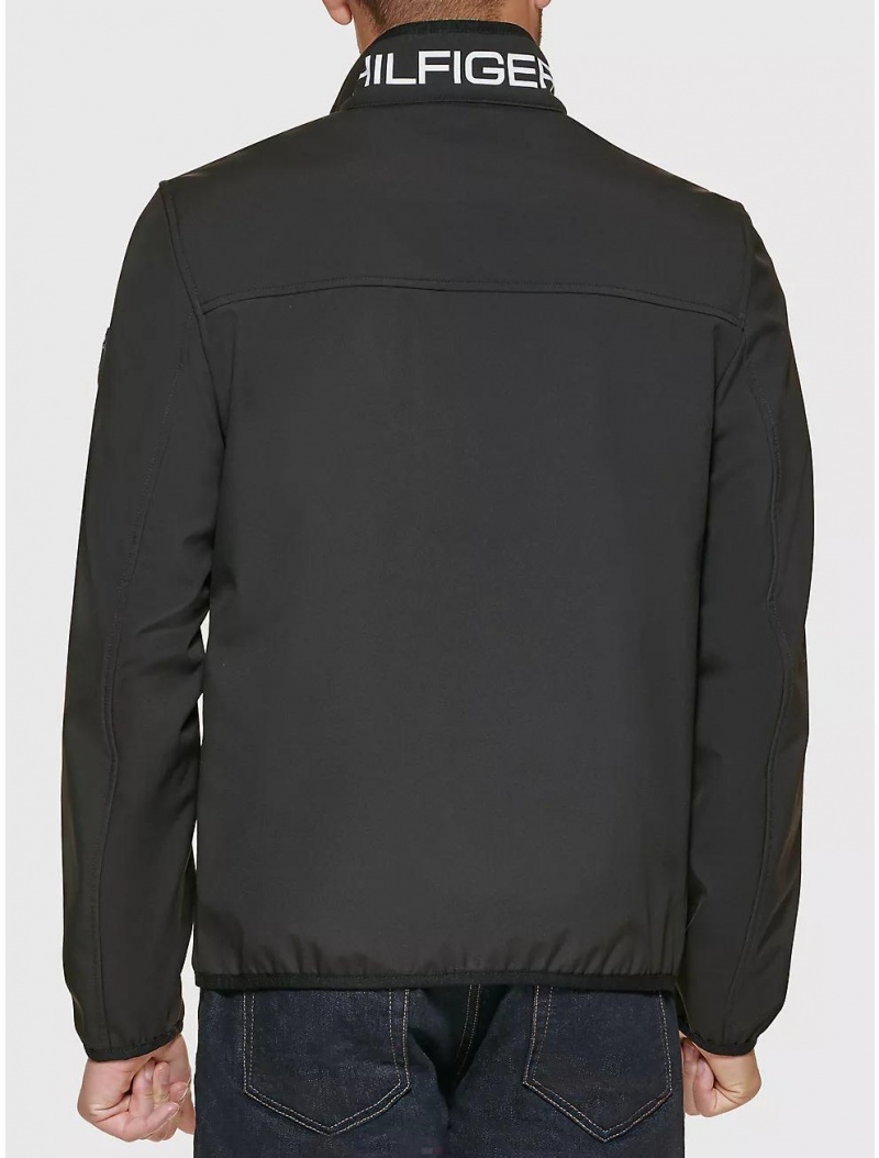 Tommy Hilfiger Hilfiger Soft Shell Jacket Jackets Black | 2617-EIKGA