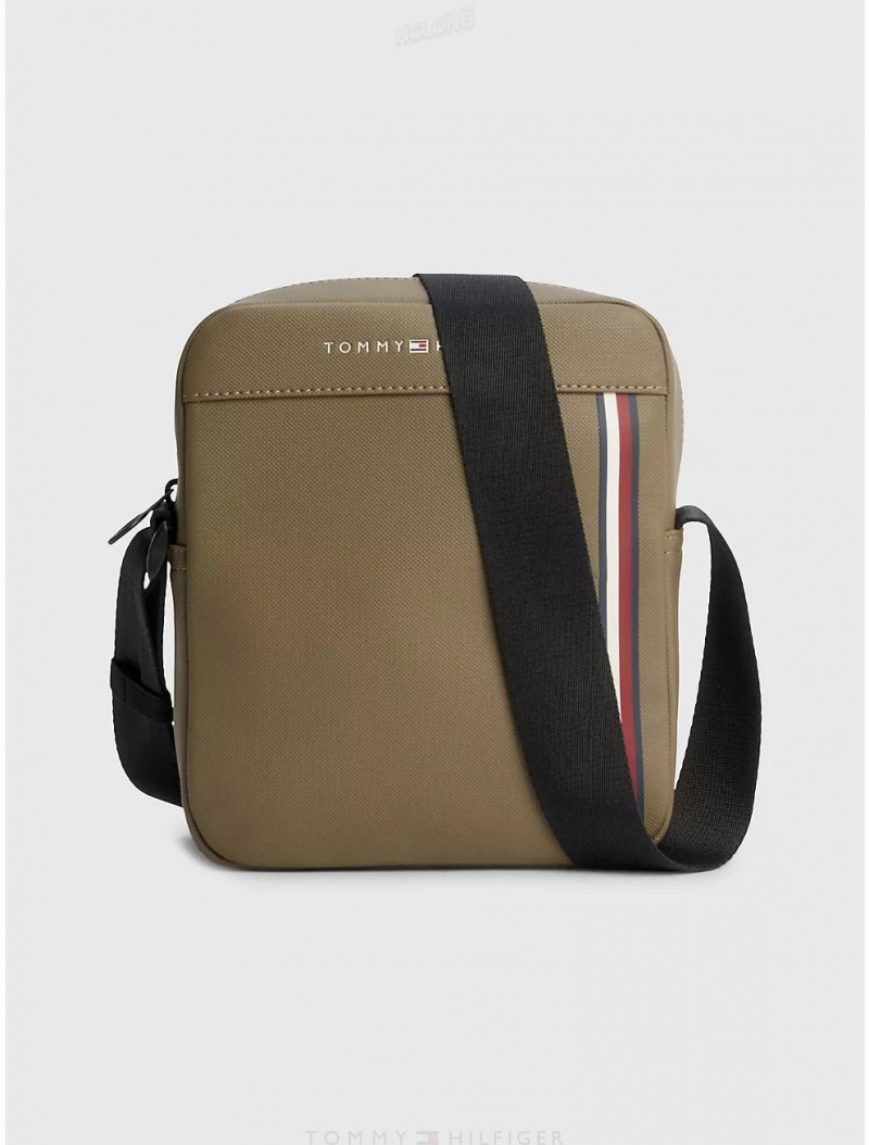 Tommy Hilfiger Hilfiger Stripe Mini Reporter Bag Bags Faded Military | 1805-YRPTA