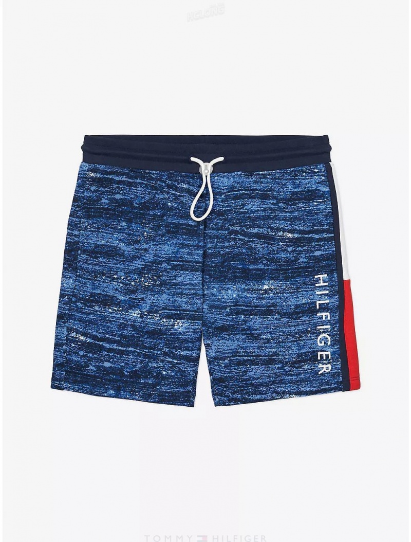 Tommy Hilfiger Hilfiger Sweatshort Bottoms Blue Multi | 6138-MHAYU