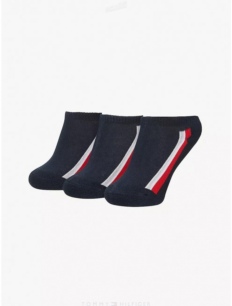 Tommy Hilfiger Kids' Ankle Sock 3-Pack Socks Multi | 8704-QVHCM