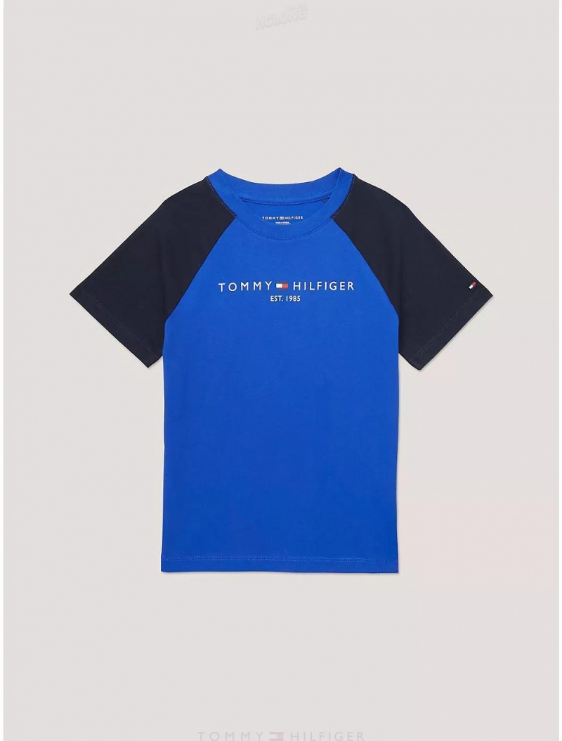 Tommy Hilfiger Kids' Baseball T-Shirt T-Shirts Cobalt | 0387-GAPED