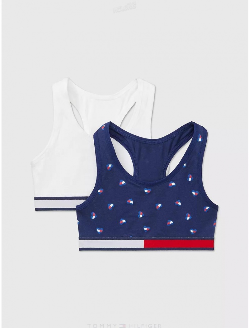 Tommy Hilfiger Kids' Bralette 2-Pack Underwear Flag Blue | 6483-GEYPC