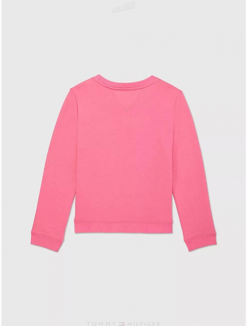 Tommy Hilfiger Kids' Embroidered Tommy Logo Sweatshirt Sweatshirts & Sweaters Coral Berry | 5782-XWPUA