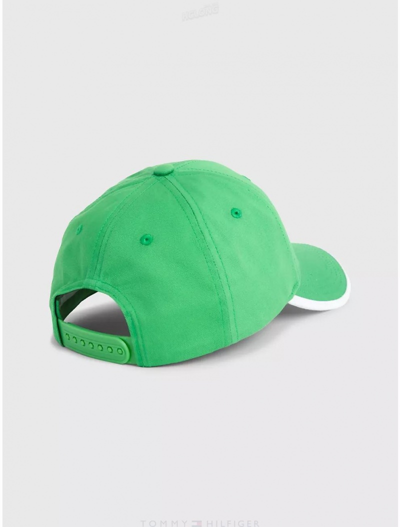 Tommy Hilfiger Kids' Flag Cap Hats Coastal Green | 0278-UGPVN