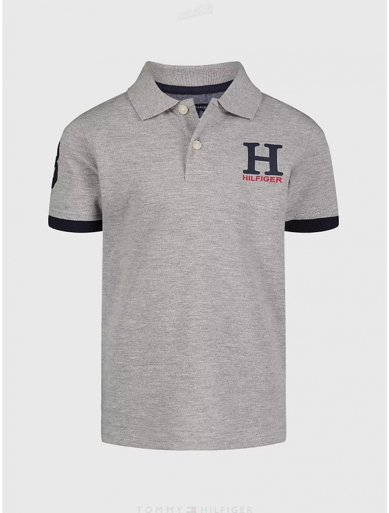 Tommy Hilfiger Kids' H Polo Polos Grey Heather | 3790-AMSGE