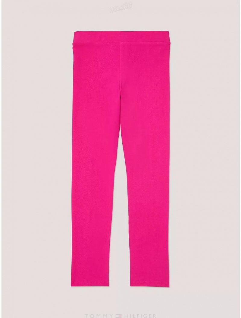 Tommy Hilfiger Kids' Hilfiger NY Logo Leggings Pants Eccentric Magenta | 5684-CTZPE