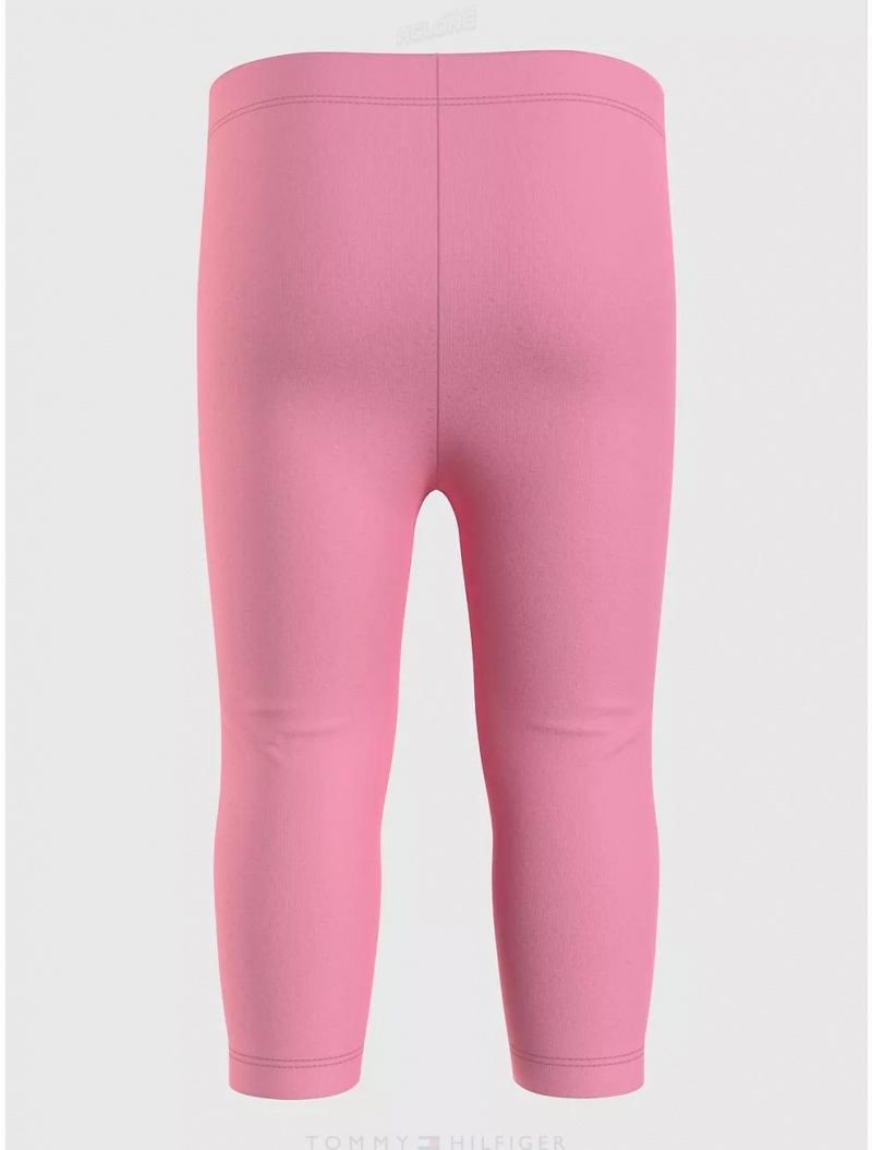 Tommy Hilfiger Kids' Logo Legging Pants Popular Pink | 4708-HKCEQ