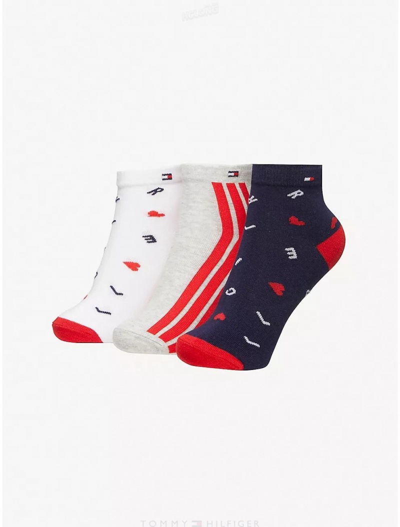 Tommy Hilfiger Kids' Mini Trouser Sock 3-Pack Socks Multi | 7639-PIMTU