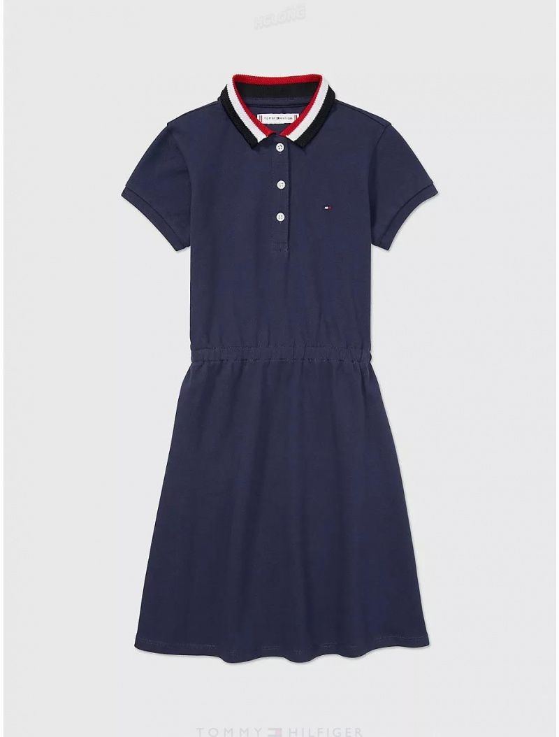 Tommy Hilfiger Kids' Polo Dress Dresses & Skirts Cobalt Sapphire | 5132-WMGQX