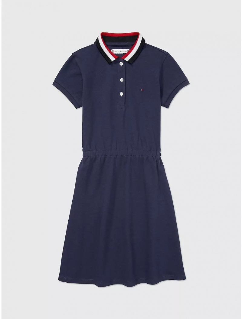 Tommy Hilfiger Kids\' Polo Dress Dresses & Skirts Cobalt Sapphire | 5132-WMGQX