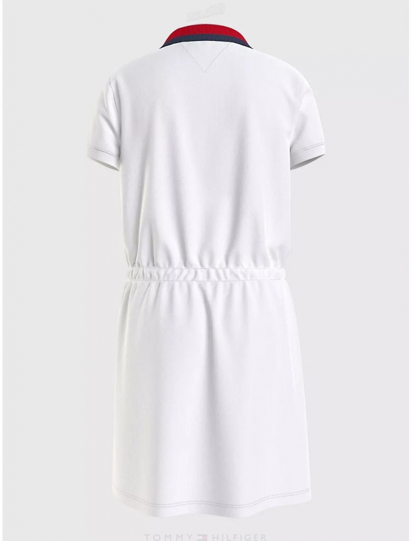 Tommy Hilfiger Kids' Polo Dress Dresses & Skirts Fresh White | 9574-PNEKZ