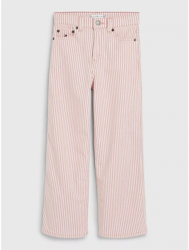 Tommy Hilfiger Kids\' Railroad Stripe Pant Pants Pinkstripe | 0129-WEFLQ