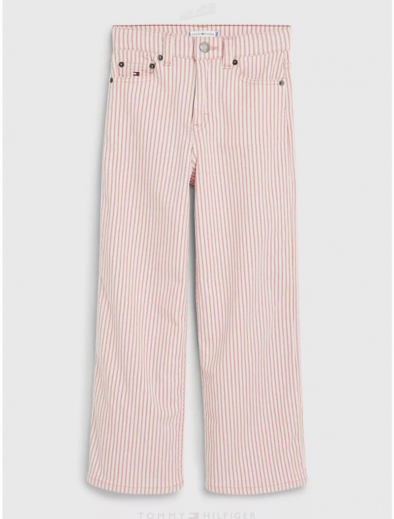 Tommy Hilfiger Kids' Railroad Stripe Pant Pants Pinkstripe | 2587-GLKDP