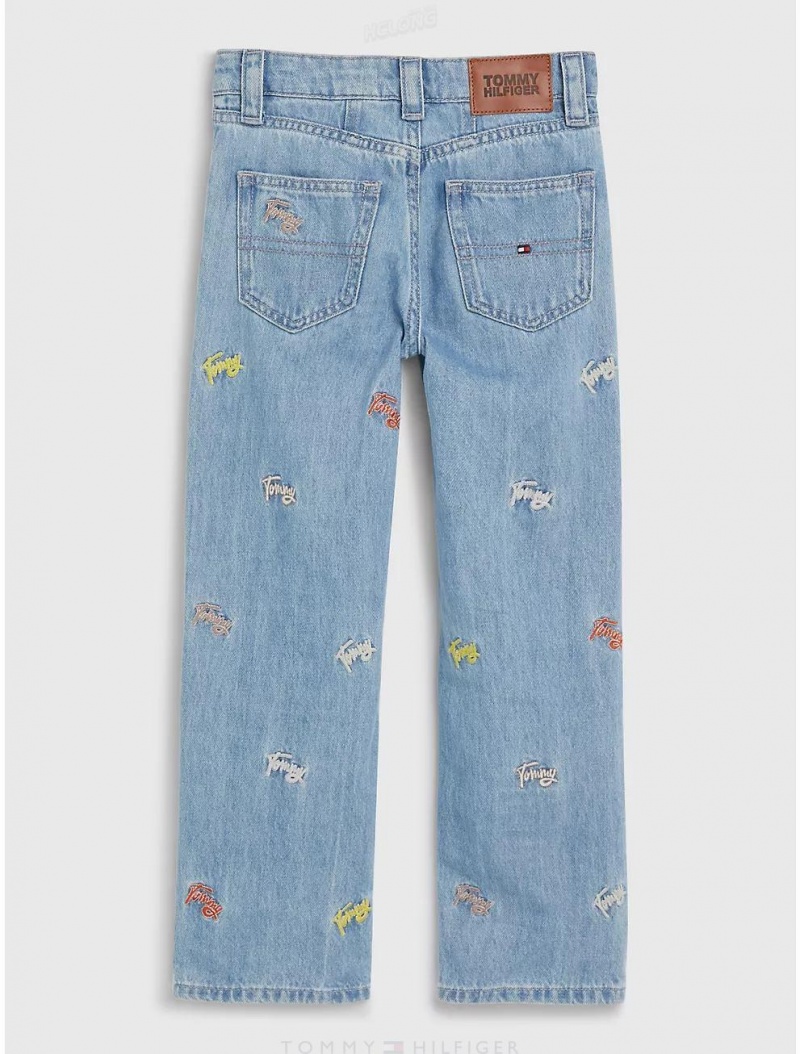 Tommy Hilfiger Kids' Signature Girlfriend Jeans Jeans Critter | 4960-MBDVE