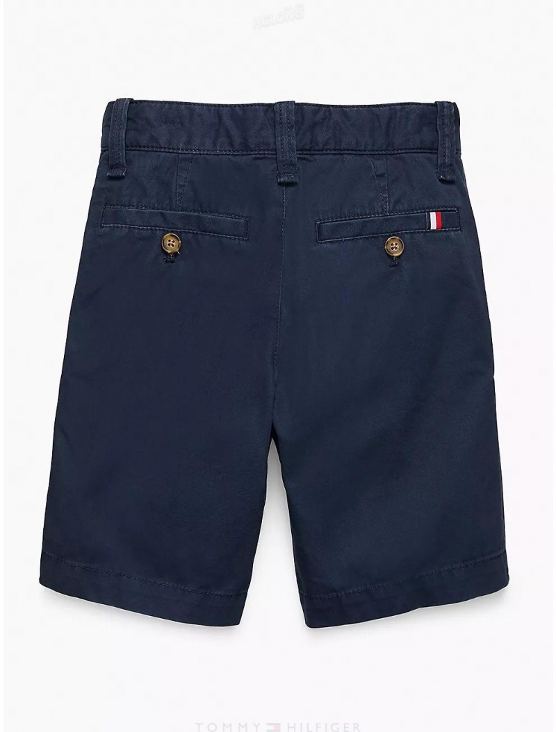 Tommy Hilfiger Kids' Solid Flag Short Shorts Sky Captain | 1056-VNMIG